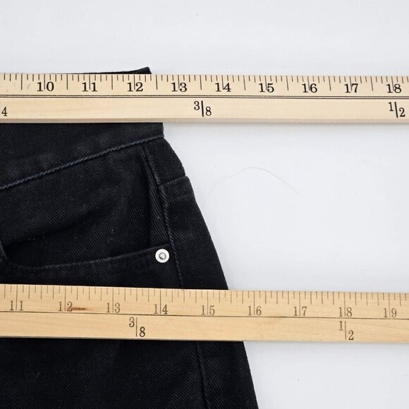 Playboy By Pacsun Ultra High Waisted Slim Fit Jeans Black Size 24 Button Fly - Picture 11 of 13